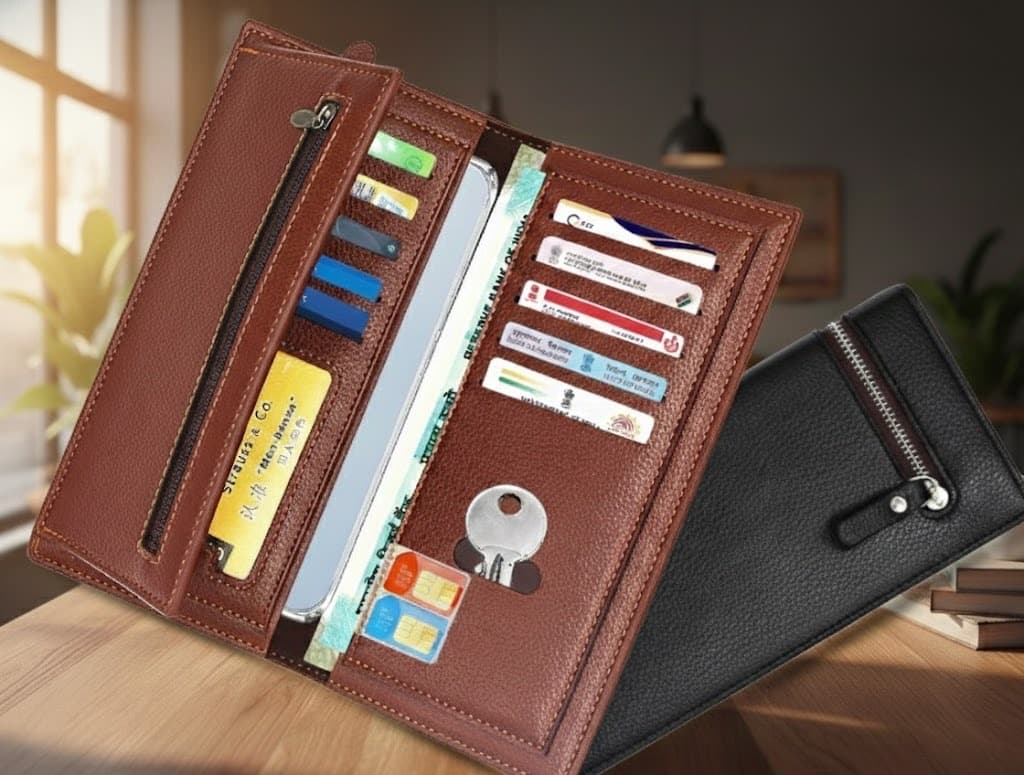 Executive Leather Long Wallet