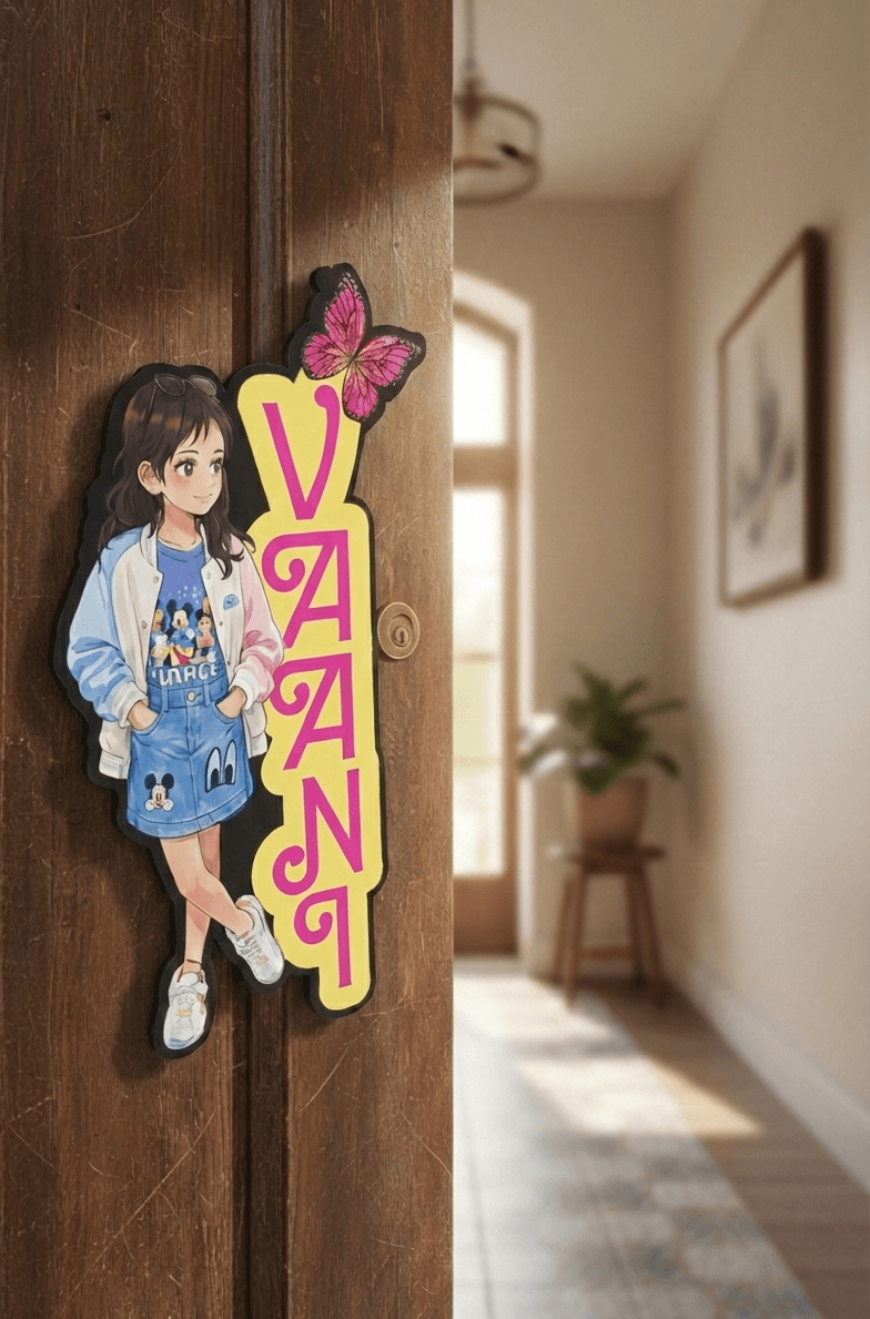 Personalised Children’s Wooden Gibly Door Plate