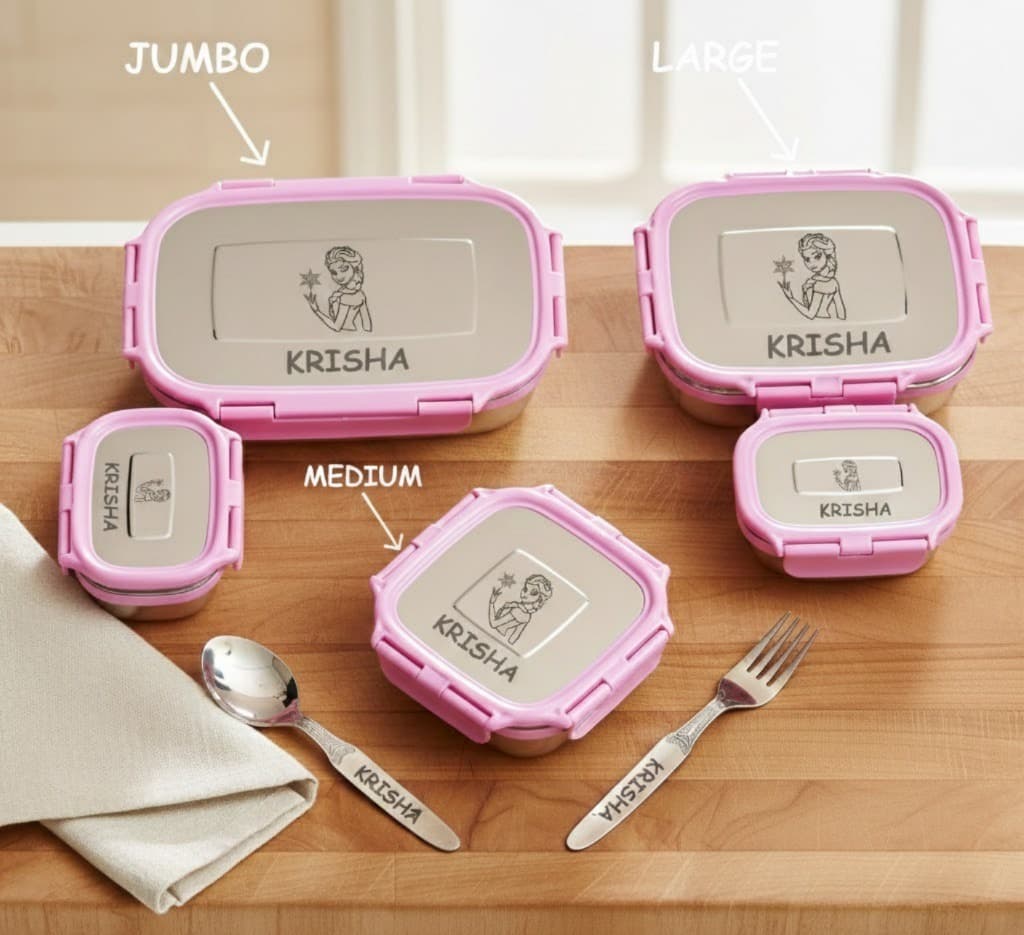 Personalised Veigo 7-Piece Lunch Box Set
