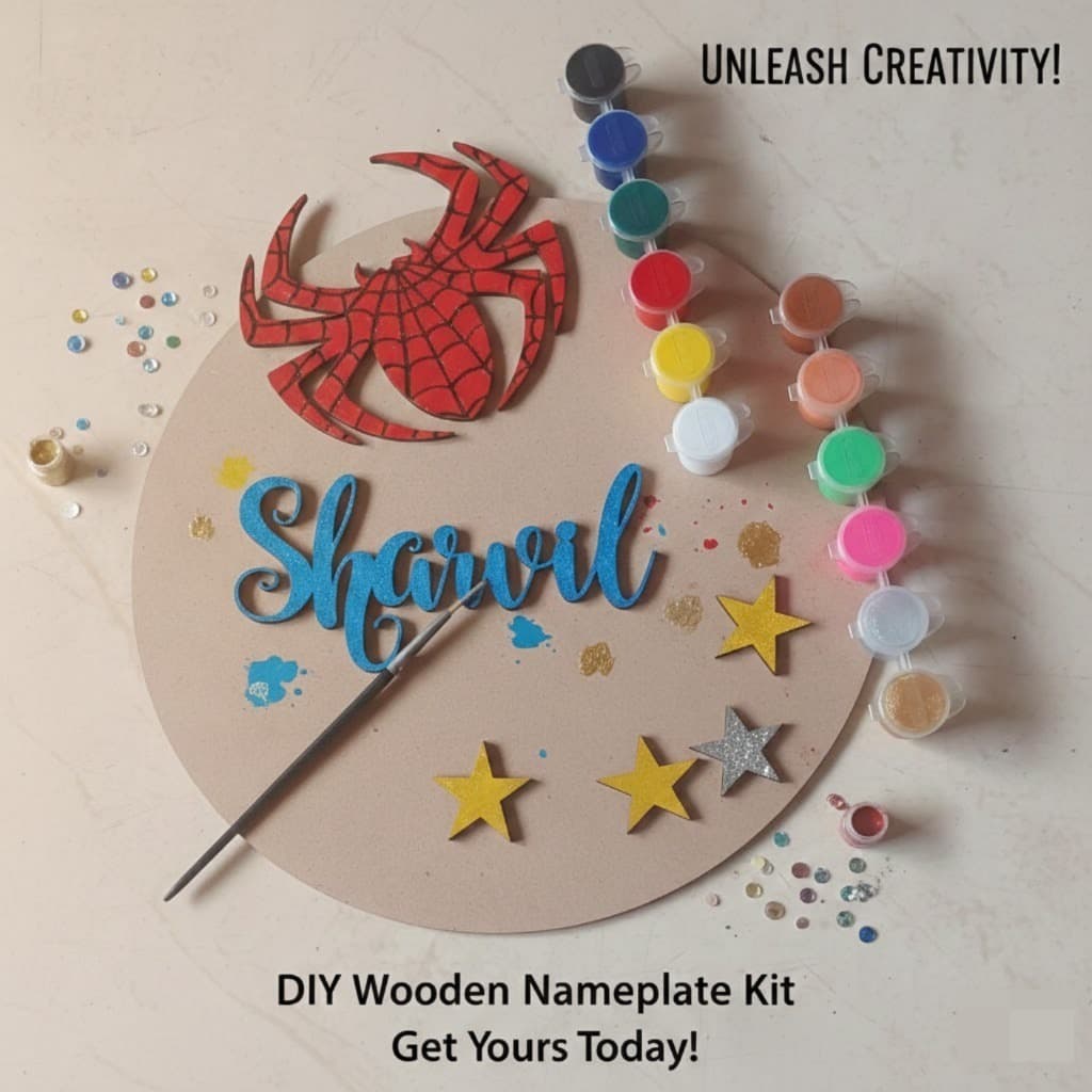 Round DIY Activity Nameplate Board