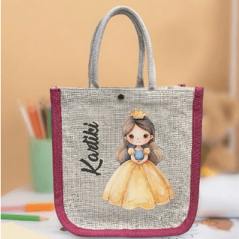Personalised Jute Lunch Bag